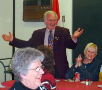 Max Norris holding the floor.